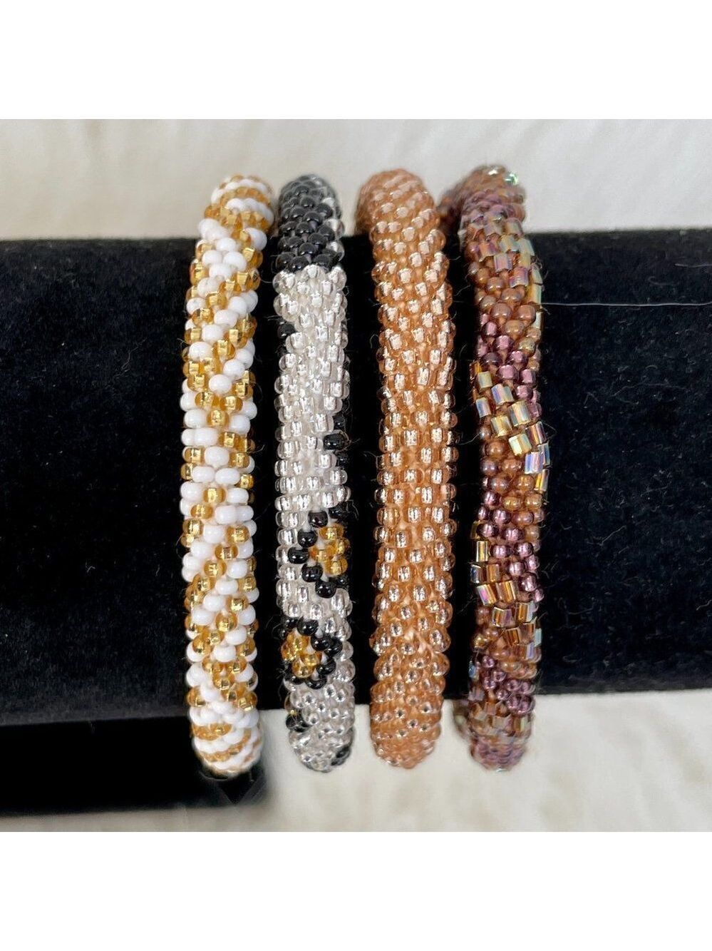HAND CRAFTED in Nepal Beaded Bracelets (set of 4) #309